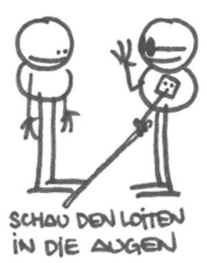 in die augen schauen